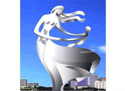 不銹鋼抽象母愛人物雕塑親情雕塑