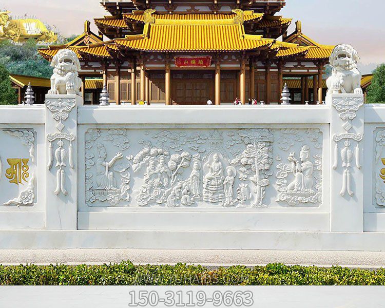 景區景點故宮創意浮雕圍欄雕塑
