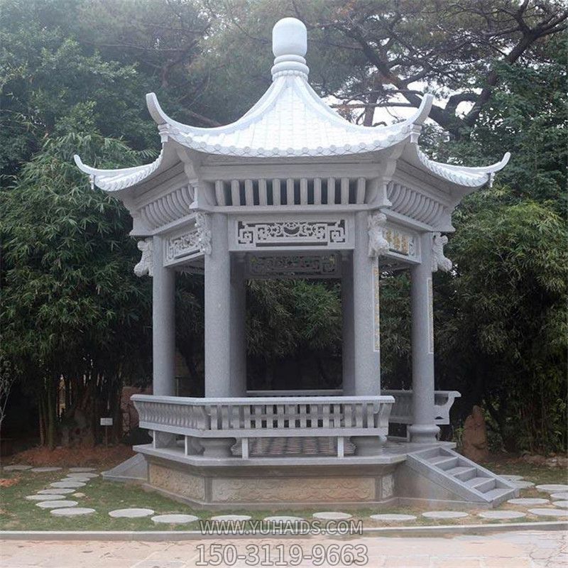 新款漢白玉鏤空園林景觀座椅休息涼亭 新款漢白玉鏤空園林景觀座椅休息涼亭