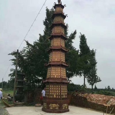 銅雕戶外景區寺廟大型佛塔雕塑