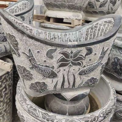 元寶造型石雕水缸水槽