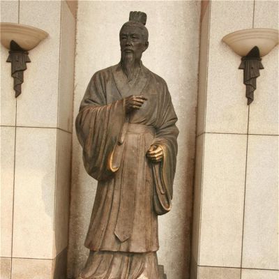 銅雕戶(hù)外城市街道古代人物景觀擺件