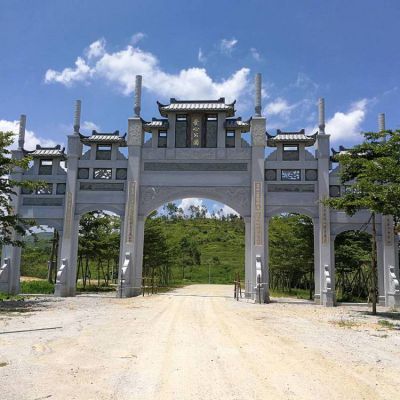 景區(qū)城鎮(zhèn)雄偉景觀大理石石雕牌坊雕塑