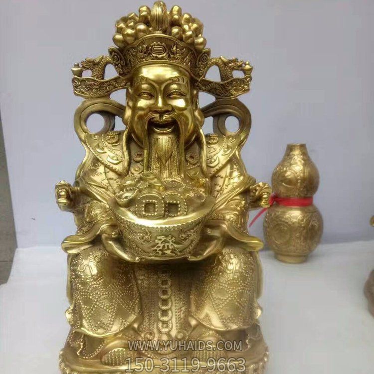 鑄銅戶外園林景觀財神爺雕塑