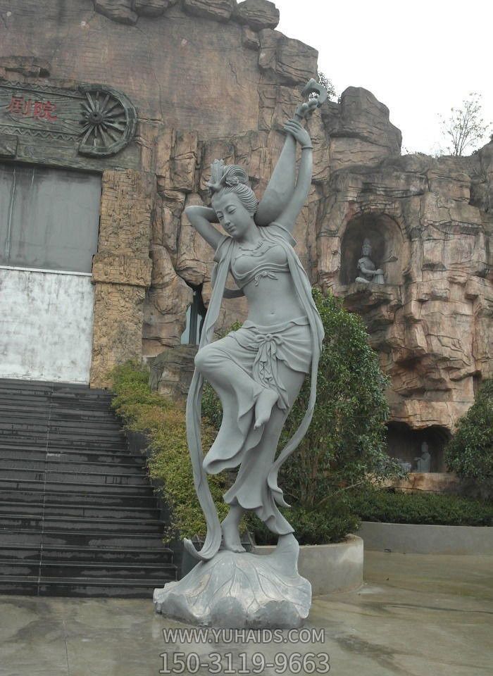 彈琵琶的飛天人物石雕彈雕塑 彈琵琶的飛天人物石雕彈雕塑