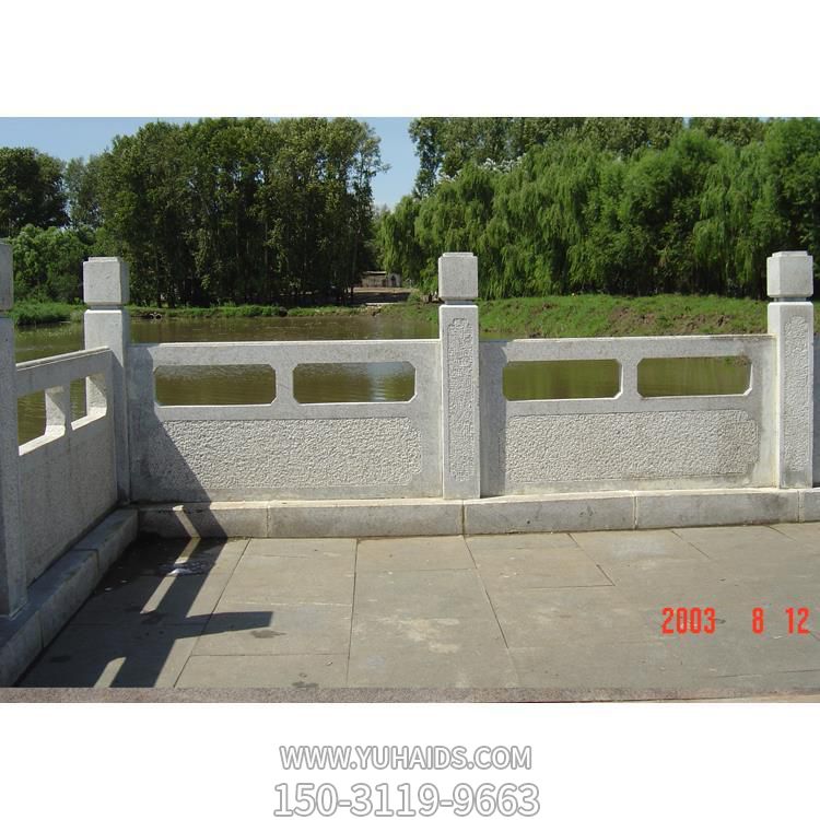 公園景區湖邊防護圍欄青石雕刻欄桿欄板雕塑