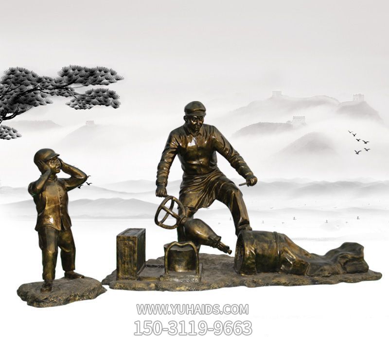 雕塑雕塑 景區園林擺放爆米花鎏金民俗人物仿銅<a href=