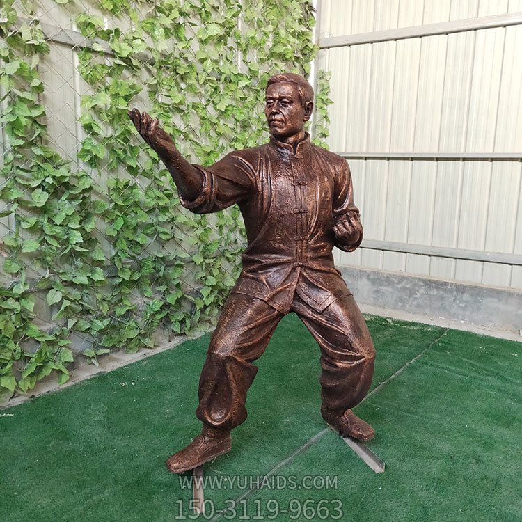 打拳，功夫人物鑄銅雕塑