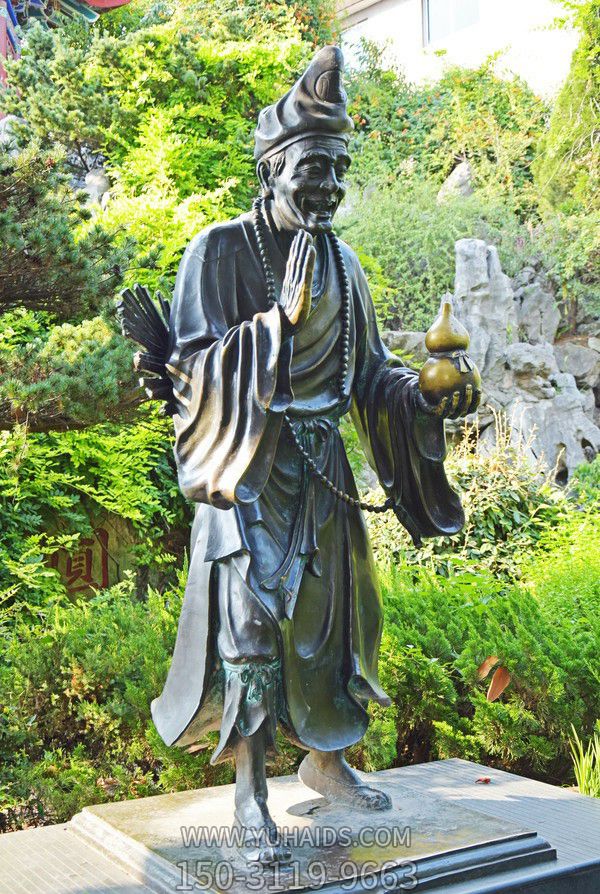 戶外園林大型仿真人物不銹鋼銅雕濟公雕塑 戶外園林大型仿真人物不銹鋼銅雕濟公雕塑