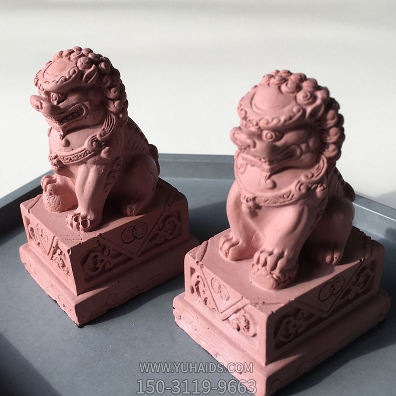 雕塑雕塑 晚霞紅石雕創意庭院戶外仿真獅子<a href=