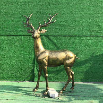 玻璃鋼仿銅鹿，梅花鹿