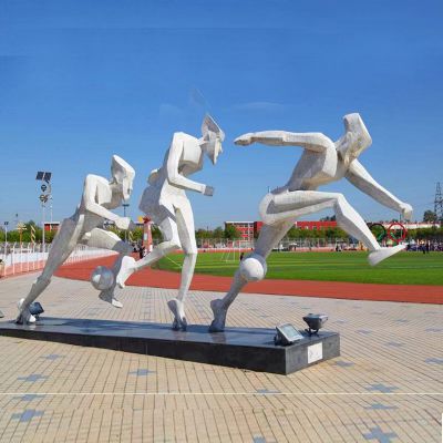 踢球,不銹鋼網(wǎng)格運(yùn)動(dòng)人物景觀雕塑