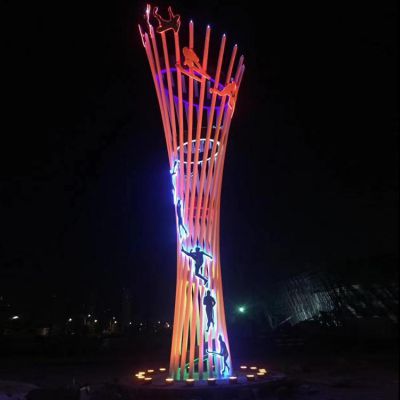 城市廣場擺放不銹鋼抽象藝術景觀雕塑