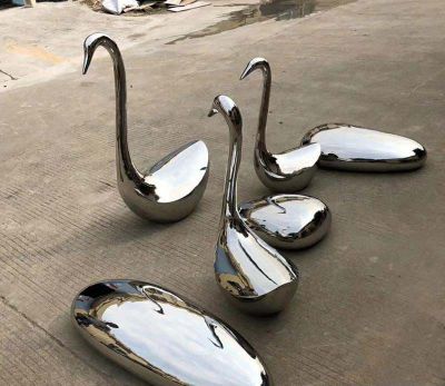 不銹鋼鏡面抽象藝術戶外別墅裝飾擺件