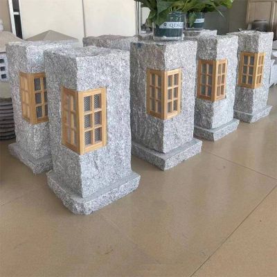 大理石石雕戶外園林景觀石燈雕塑