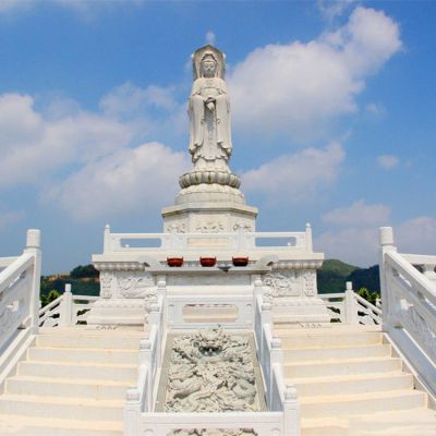 景區景點大型創意大理石石雕觀世音菩薩