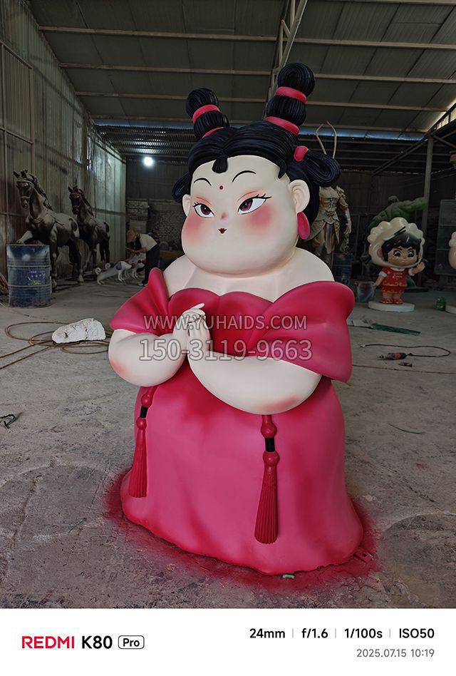 石磯娘娘玻璃鋼胖美女雕塑