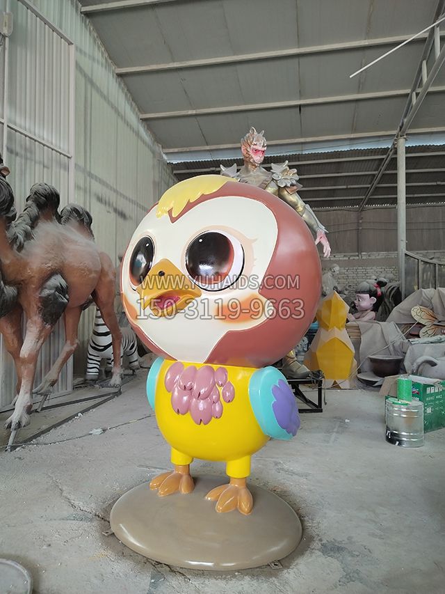 玻璃鋼卡通小鳥雕塑