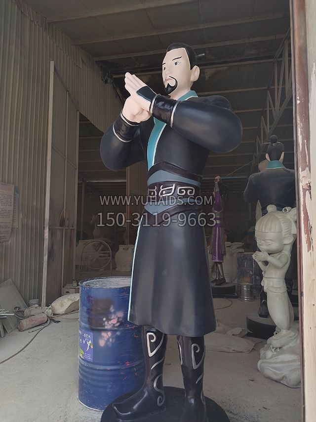 3米高玻璃鋼李靖雕塑