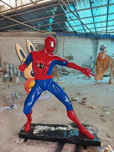 蜘蛛俠玻璃鋼人物雕塑