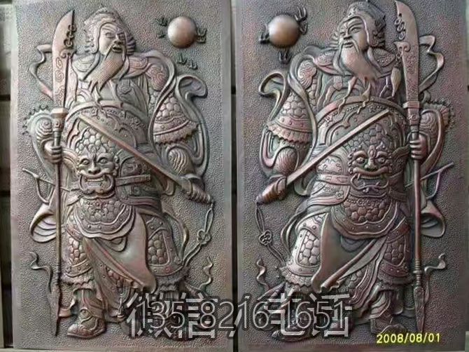鍛銅門神浮雕壁畫