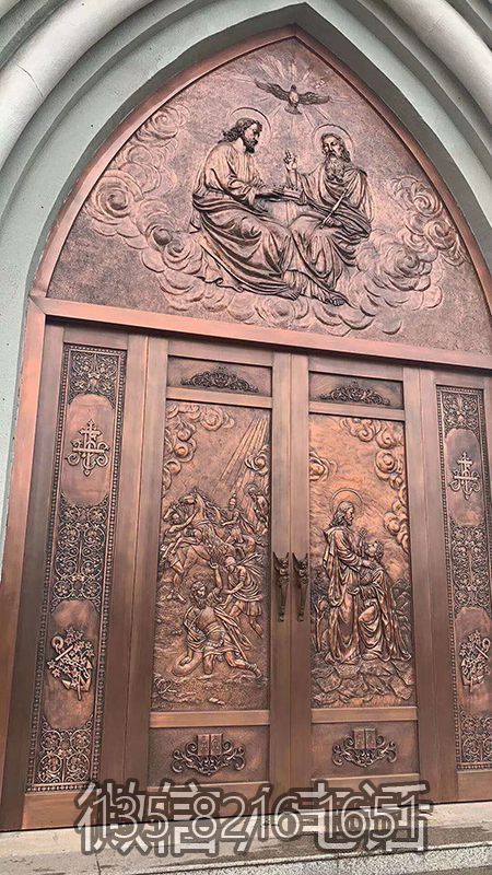 歐式浮雕銅門鍛銅裝飾門