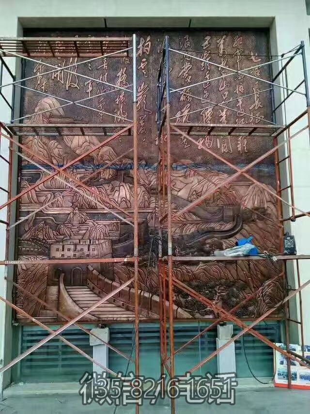 墻體萬里長城浮雕裝飾畫