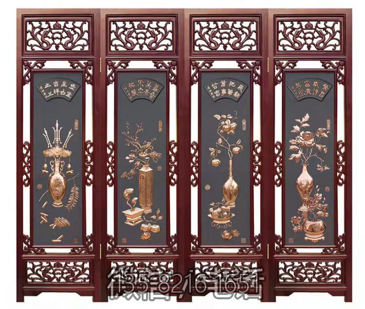 紫銅浮雕屏風(fēng)