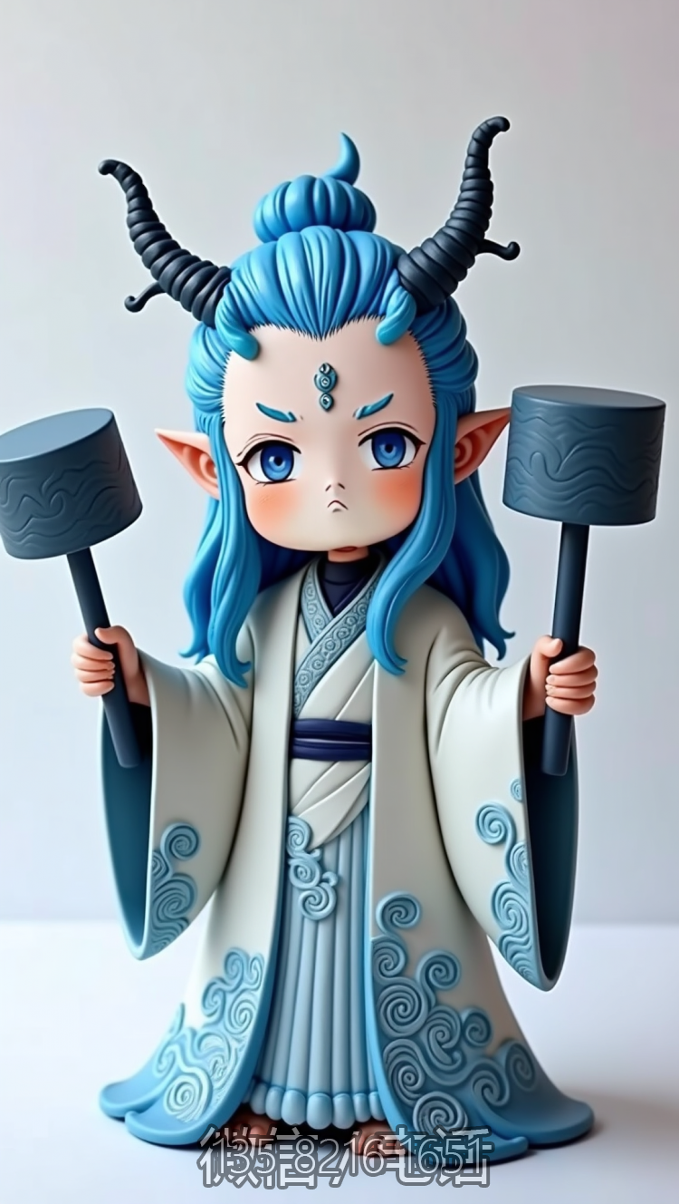 Q版卡通敖丙雕塑