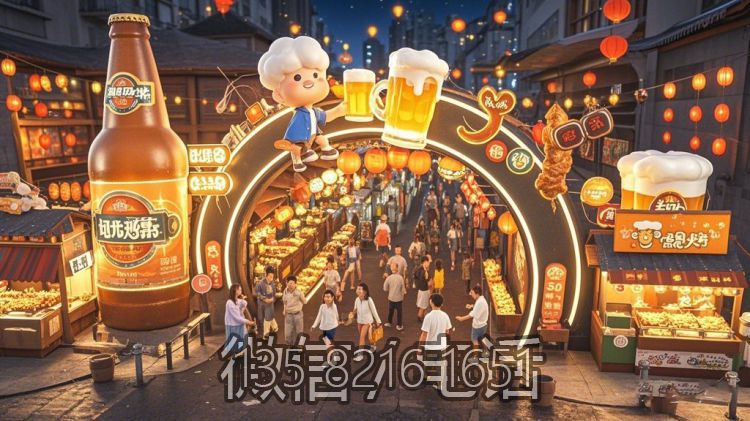 美食街玻璃鋼發光門頭