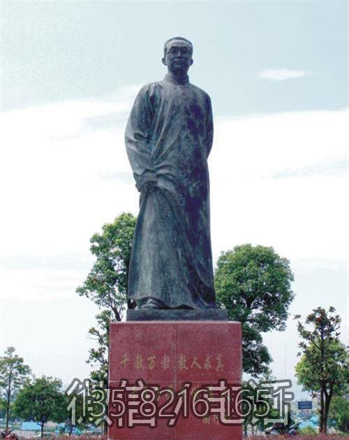 城市廣場青銅鑄造名人景觀陶行知雕塑