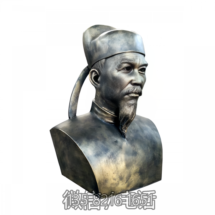 玻璃鋼仿銅半身像名人偉人景觀活字印刷術發明者畢昇雕塑