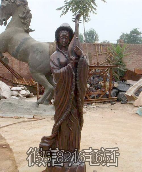 商業(yè)街古代名人景觀擺件銅雕四大美女之一王昭君雕塑