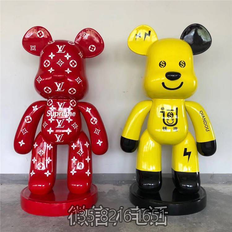 玻璃鋼卡通熊美陳雕塑