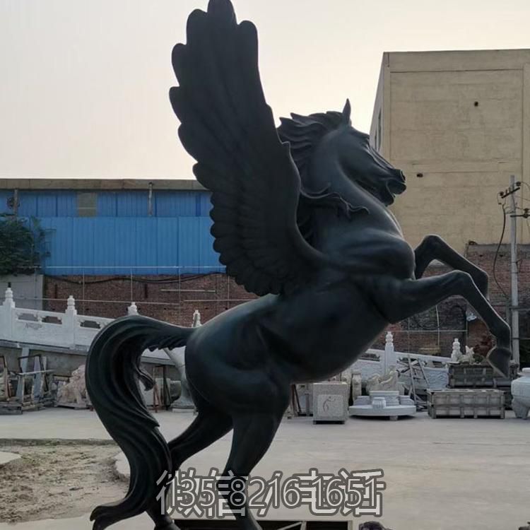 純銅鑄造飛馬雕塑
