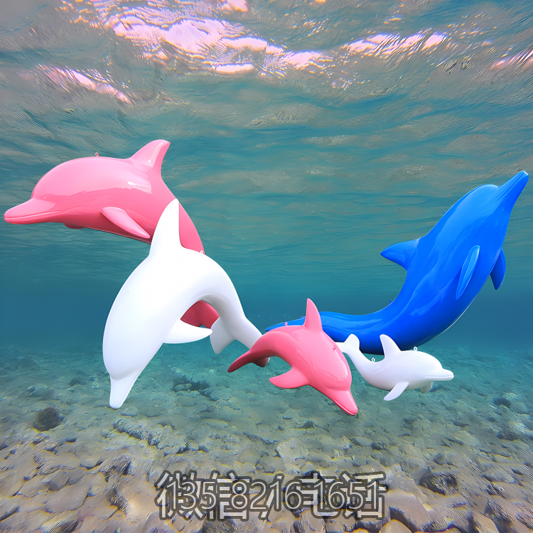 創意水景玻璃鋼海洋動物海豚雕塑 創意水景玻璃鋼海洋動物海豚雕塑