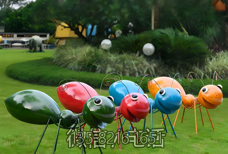 園林戶外不銹鋼昆蟲景觀組合小品藝術裝置擺件