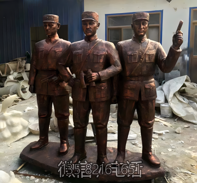 紅色文化主題人物銅雕紫銅雕塑