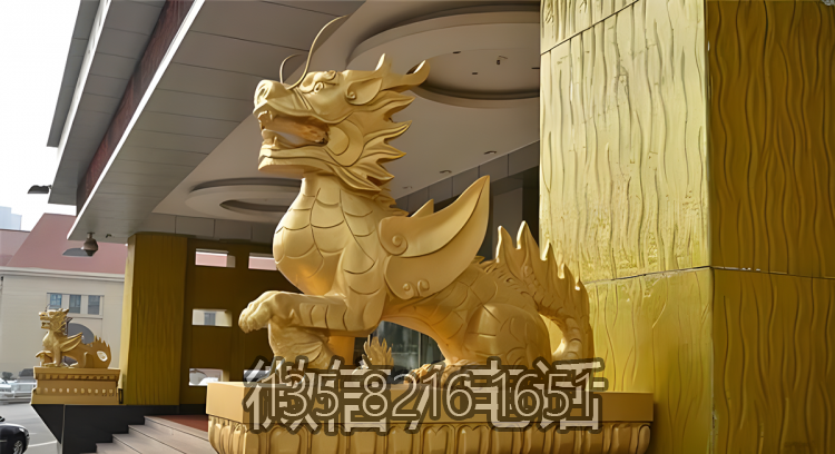 酒店門口大型動物景觀裝飾招財鎮宅麒麟雕塑