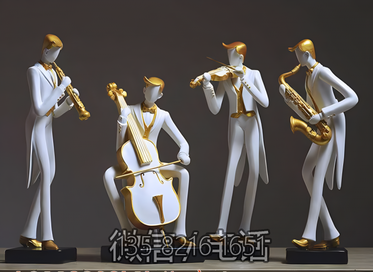 商場大廳玻璃鋼音樂人物雕塑