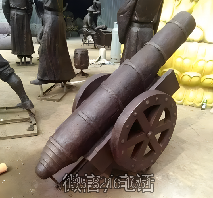 純銅鑄造火炮雕塑