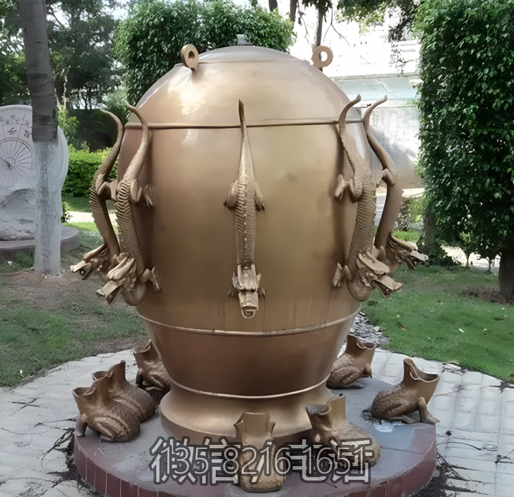 玻璃鋼仿銅地震儀雕塑