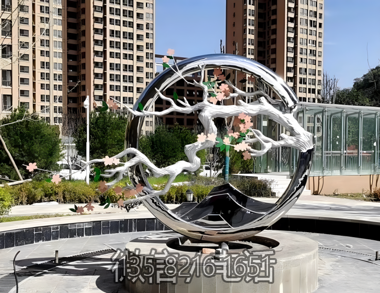 圓環(huán)雕塑-戶外廣場創(chuàng)意不銹鋼抽象圓環(huán)雕塑 圓環(huán)雕塑-戶外廣場創(chuàng)意不銹鋼抽象圓環(huán)雕塑