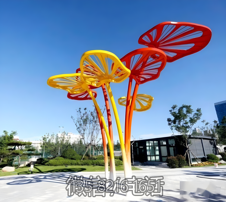 樹葉造型不銹鋼雕塑