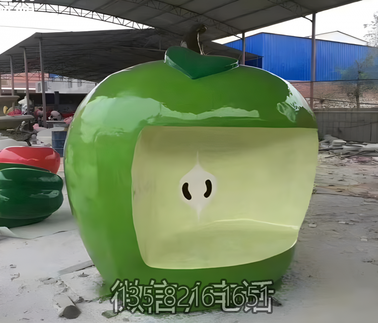 玻璃鋼蘋果雕塑造型