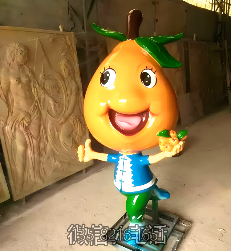 玻璃鋼卡通枇杷公仔