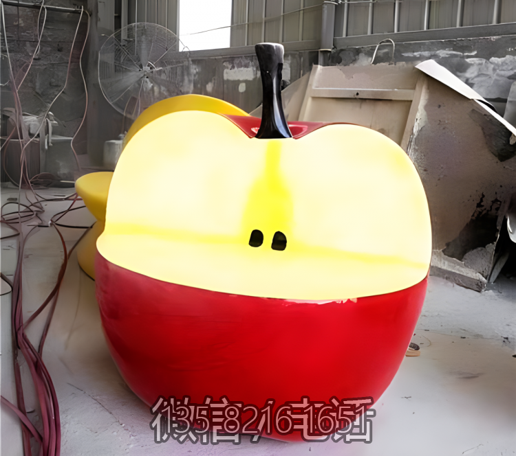 玻璃鋼仿真蘋果雕塑