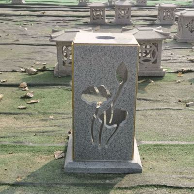 大理石仿古照明太陽能石燈酒店園林戶外草坪地燈擺件