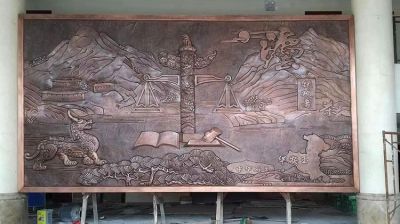 華安政務大廳地方主題浮雕，紫銅鍛造壁畫