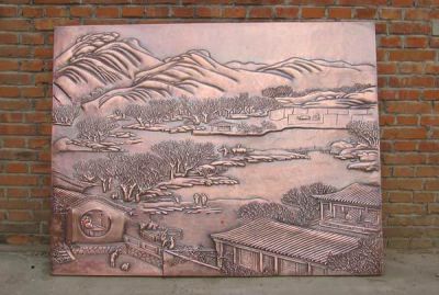 山水浮雕壁畫(huà)